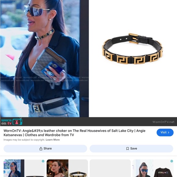 NWT Versace Greca Leather Metal Chocker! - Picture 7 of 15